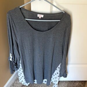 Three quarter sleeve tunic top
